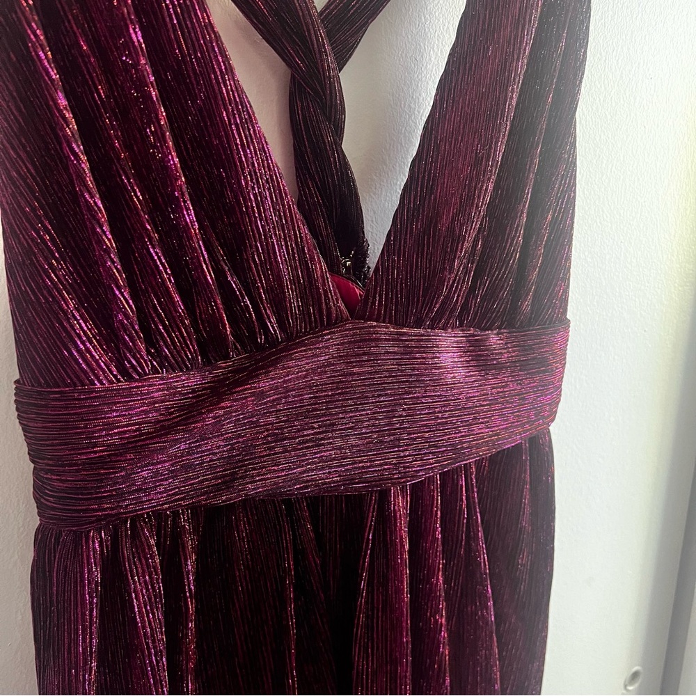 Lulus Red and Magenta Skater Dress
